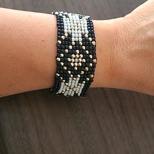 New ! Diy beaded woven bracelet,7.5"